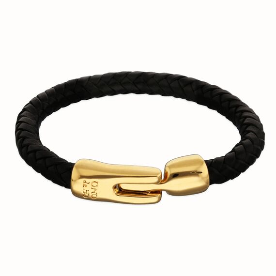 Кожаный браслет с золотом UNOde50 Ser imparable, Размер (мм): 195