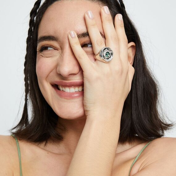 Золотое кольцо с цирконием UNOde50 Ser Intuitiva, Размер (мм): 16,3-16,7, изображение 4