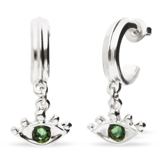 Серебряные серьги женские с цирконием Глаз UNOde50 Ser Intuitiva