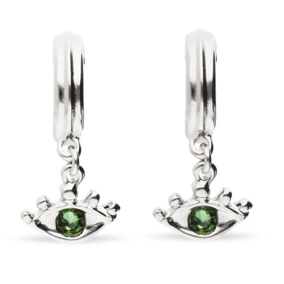 Серебряные серьги женские с цирконием Глаз UNOde50 Ser Intuitiva, изображение 2