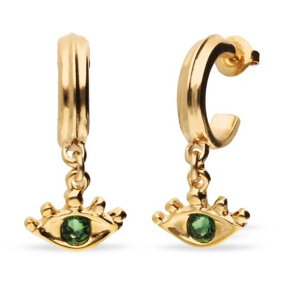 Золотые серьги женские с цирконием Глаз UNOde50 Ser Intuitiva