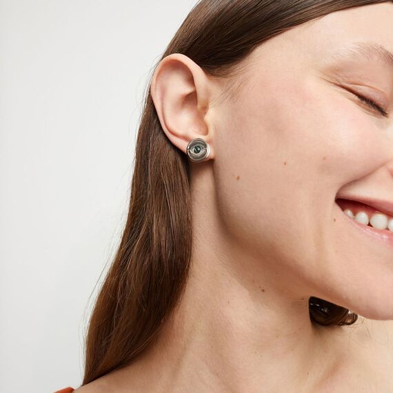 Серебряные серьги женские с цирконием Глаз UNOde50 Ser Intuitiva, изображение 3