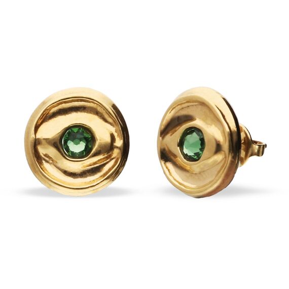 Золотые серьги женские с цирконием Глаз UNOde50 Ser Intuitiva