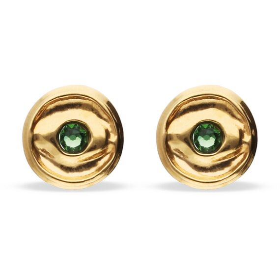 Золотые серьги женские с цирконием Глаз UNOde50 Ser Intuitiva, изображение 2