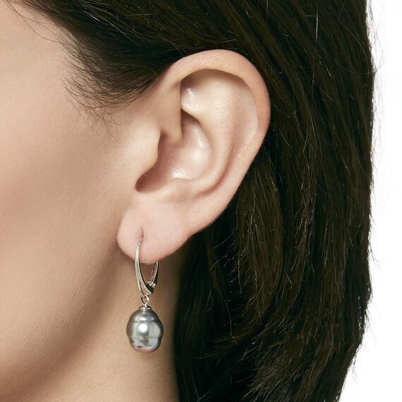 Серебряные серьги с органическим жемчугом Majorica Lyra, изображение 2