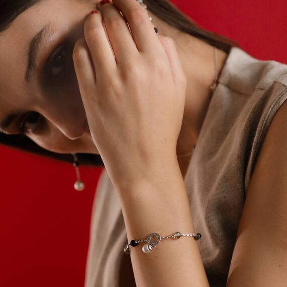 Серебряный браслет с муранским стеклом и жемчугом Majorica Murano, изображение 2