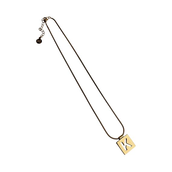 Золотое колье женское с подвеской Majorica Alphabet