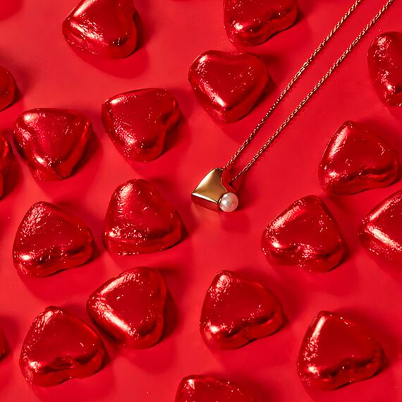 Золотая подвеска с жемчугом Majorica Dolce cuore, изображение 4