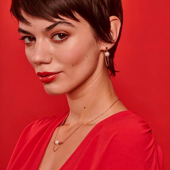 Золотое колье с жемчугом Majorica Lagom, изображение 5