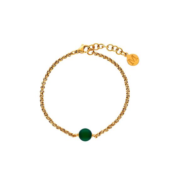 Золотой браслет цепочка с жемчугом Majorica Nuada