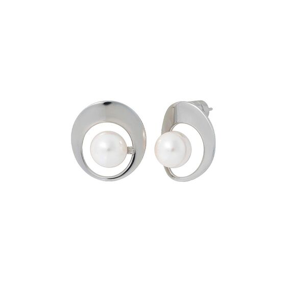 Серебряные серьги с жемчугом Majorica Petra