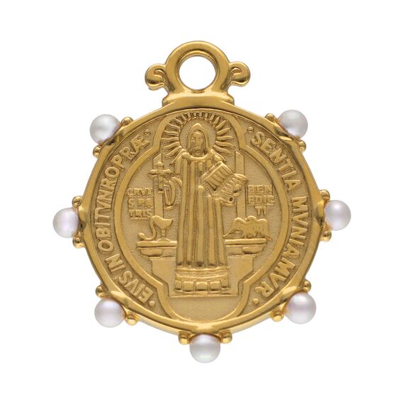 Золотой кулон с жемчугом Majorica Talisman