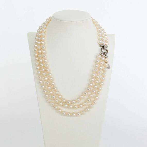 Серебряное ожерелье с жемчугом Majorica Essentials, изображение 2