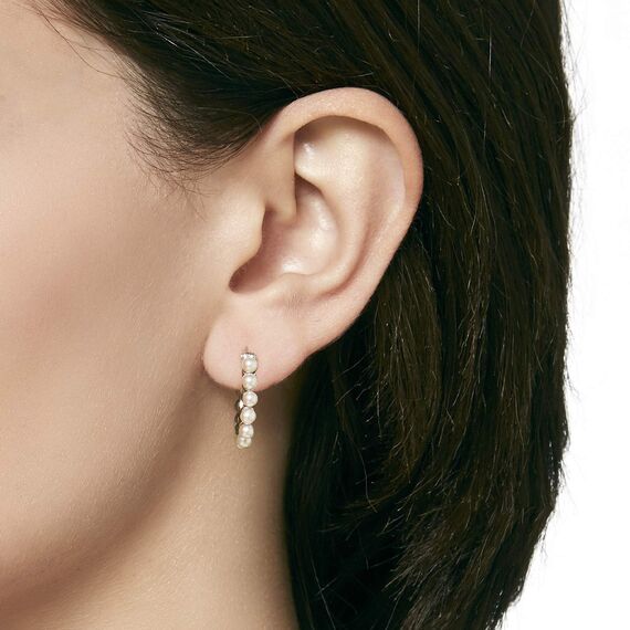 Серебряные серьги женские с органическим жемчугом Majorica Ada, изображение 2