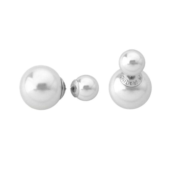 Серебряные серьги женские с жемчугом Majorica Fine silver