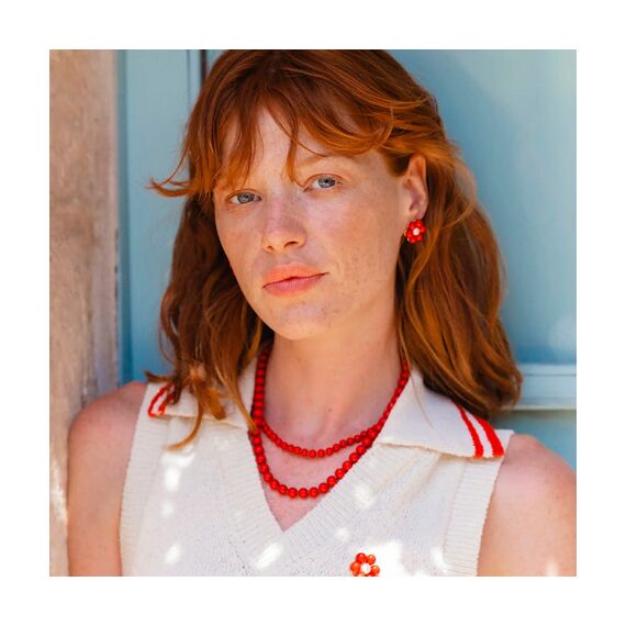 Золотые серьги женские с жемчугом Majorica Kate, изображение 2