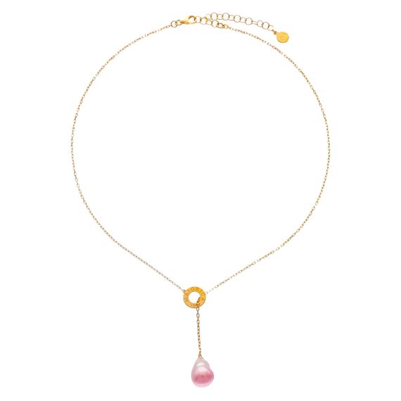 Золотое колье женское с жемчугом Majorica Luar