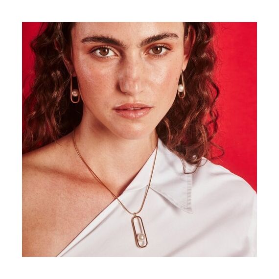 Золотые серьги женские с жемчугом Majorica Atenea, изображение 6