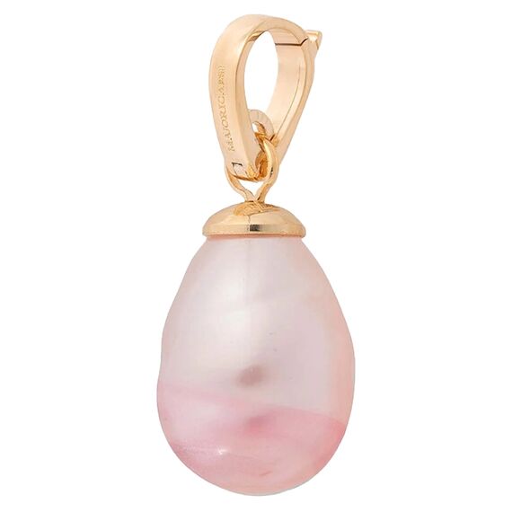 Золотая подвеска с жемчугом Majorica Charm&glow