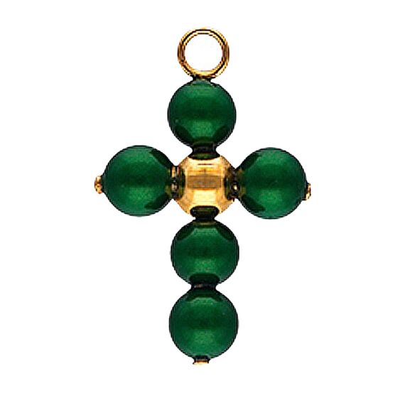 Золотая подвеска с жемчугом Majorica Cruces
