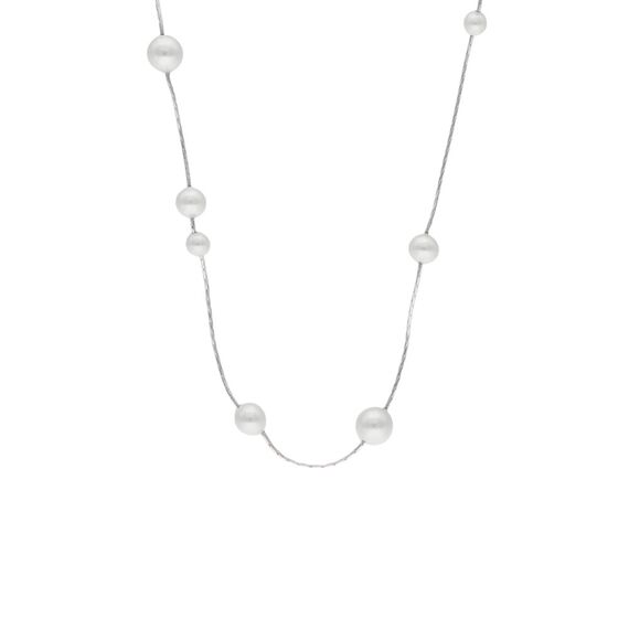 Серебряное колье женское с жемчугом Majorica Dangle, изображение 2