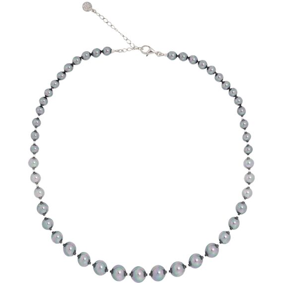 Серебряное колье женское с жемчугом Majorica Degrade