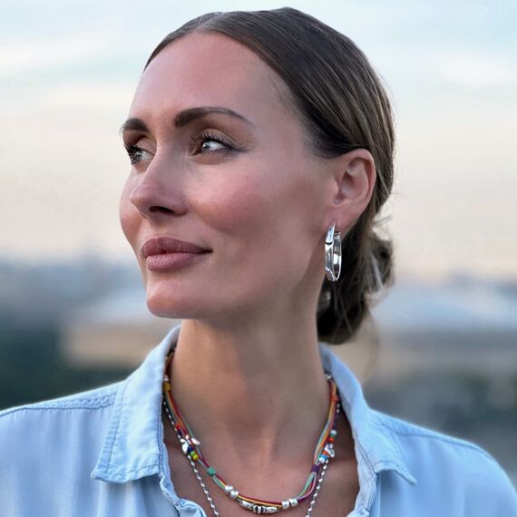 Серебряные серьги кольца Ciclon Essentials, изображение 2