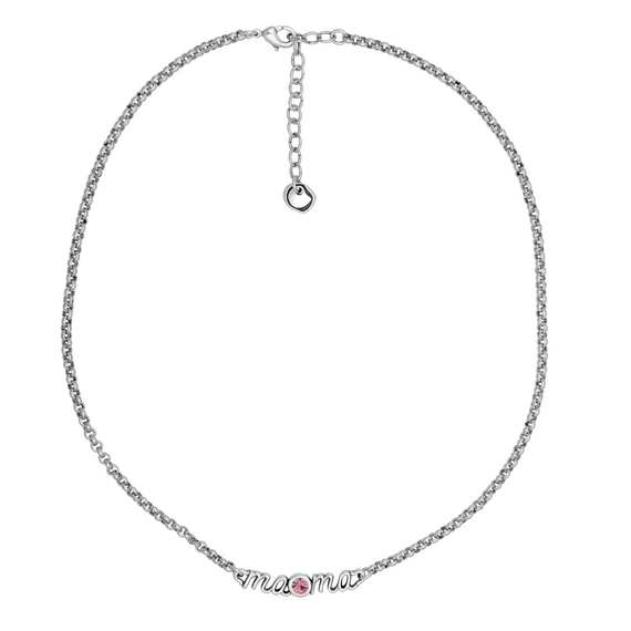 Серебряное колье женское с кристаллом Сваровски Ciclon Por Siempre