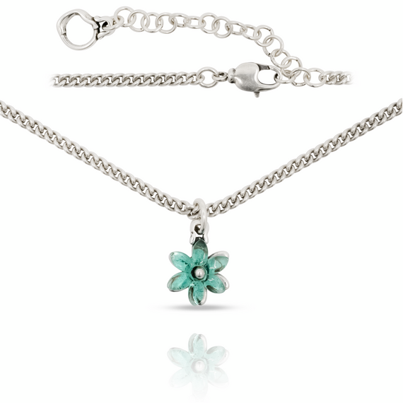 Серебряное колье женское с подвеской Ciclon Flora, изображение 4