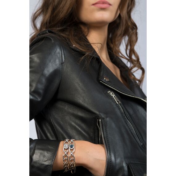 Серебряный браслет женский с кристаллом Сваровски Ciclon Emo Nexo, изображение 2