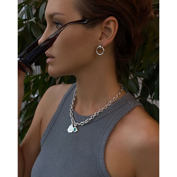 Серебряное колье женское с муранским стеклом Ciclon Essential, Размер (мм): 420-440, изображение 3