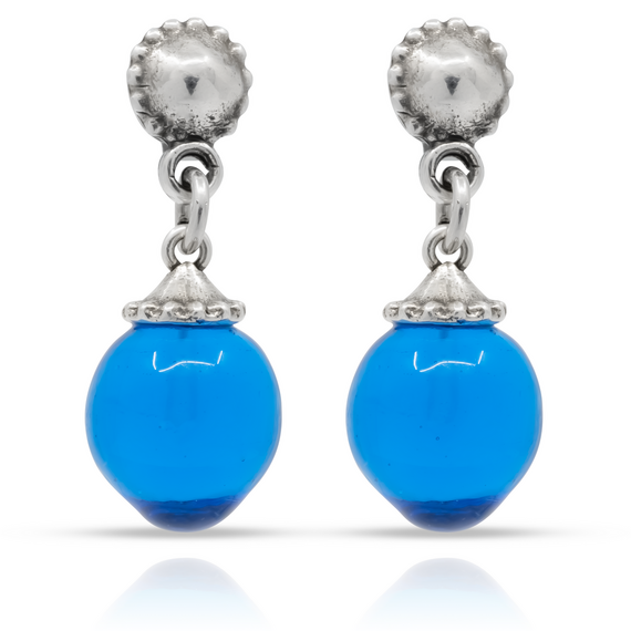 Серебряные серьги с муранским стеклом Ciclon Rania, изображение 2