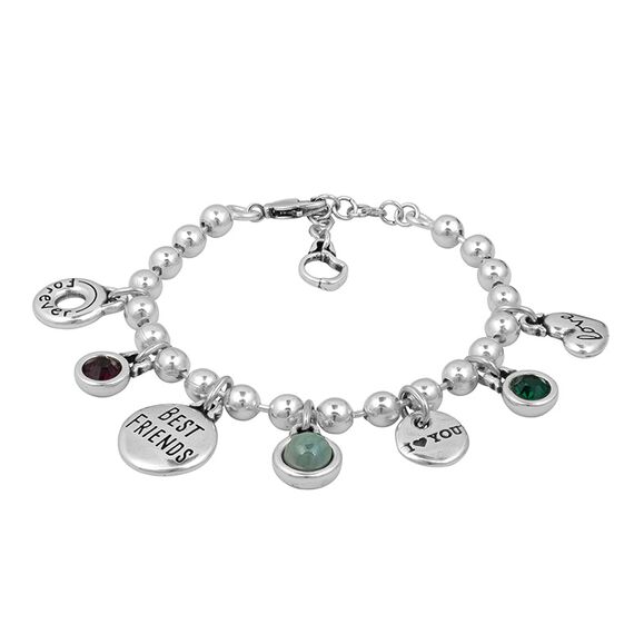 Серебряный браслет женский с подвесками Ciclon Best Friends