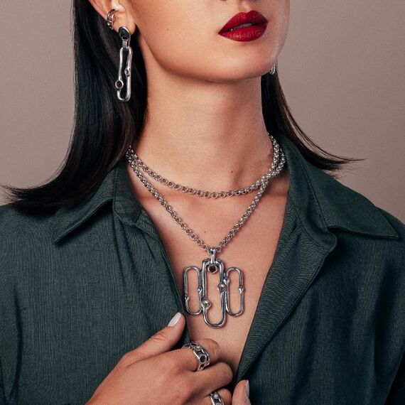 Серебряное колье с кулоном Ciclon Akina, изображение 2