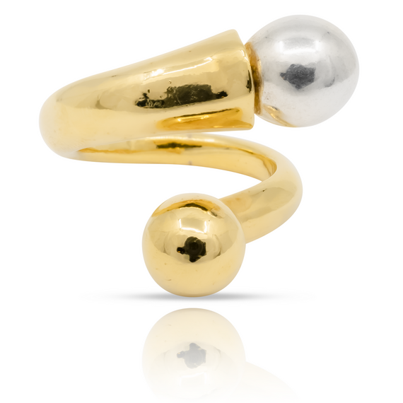 Золотое кольцо с муранским стеклом Ciclon Camaleonica, изображение 2