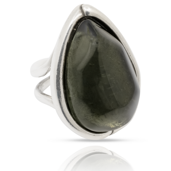 Серебряное кольцо женское с муранским стеклом Ciclon Lizana, изображение 4