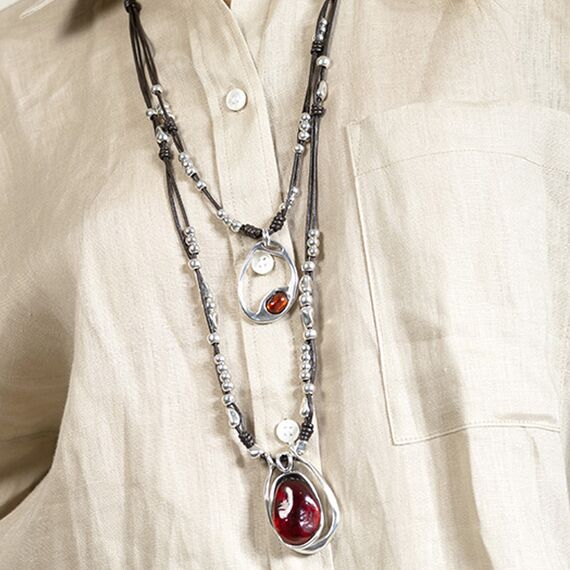 Колье из серебра с муранским стеклом Ciclon Deba, изображение 2