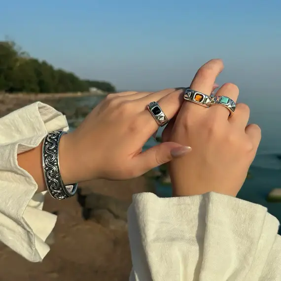 Серебряное кольцо женское с муранским стеклом Ciclon Stile, Размер (мм): 16,5, изображение 5