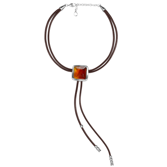 Серебряное колье женское с муранским стеклом Ciclon Korbatero