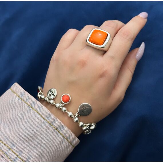 Серебряное кольцо женское с муранским стеклом Ciclon Kool, Размер (мм): 16,5, изображение 3