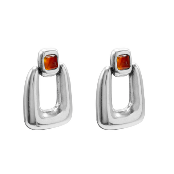 Серебряные серьги женские с муранским стеклом Ciclon Сhik