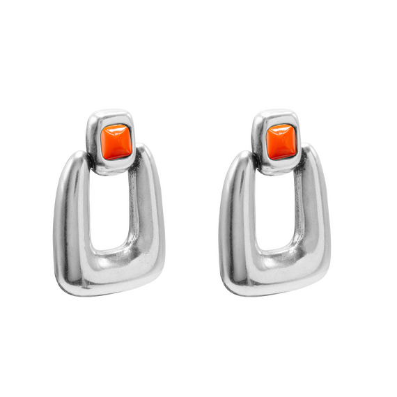 Серебряные серьги женские с муранским стеклом Ciclon Сhik