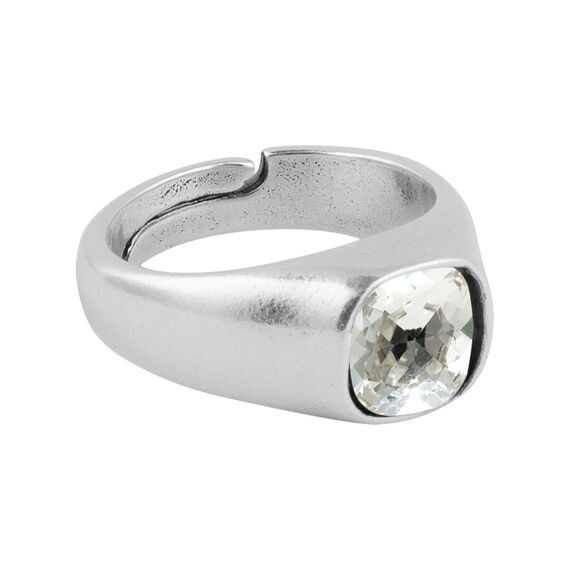 Серебряное кольцо женское с кристаллом Сваровски Ciclon Solitario, Размер (мм): 16,5-17,2