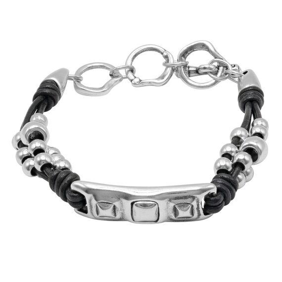 Кожаный браслет с серебром Ciclon Mini Stile