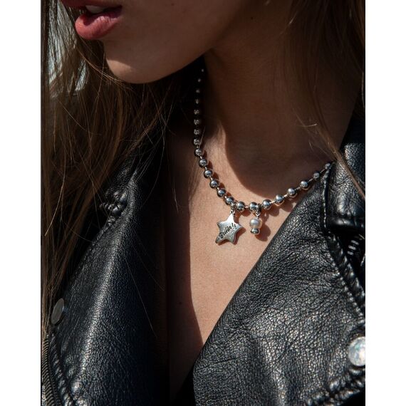 Серебряное колье с муранским стеклом Ciclon Flella, изображение 2