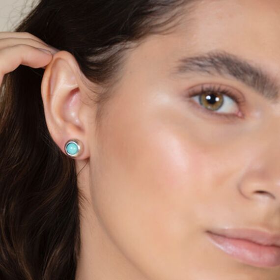 Серебряные серьги с муранским стеклом Ciclon Diana, изображение 2