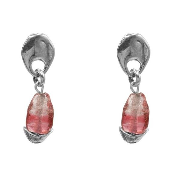 Серебряные серьги с муранским стеклом Ciclon Liquid