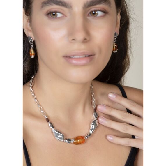 Серебряное колье с муранским стеклом Ciclon Liquid, изображение 2