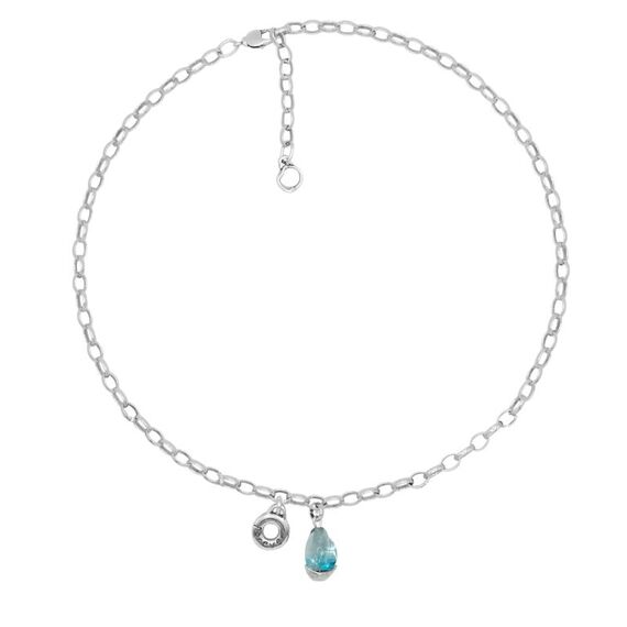 Серебряное колье с муранским стеклом Ciclon Liquid, Размер (мм): 400-470