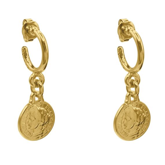 Золотые серьги висячие Ciclon Zoe